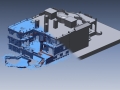Mansion 3D scan data and CAD model overlay
