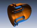 Cutaway of a CT Scan of a button