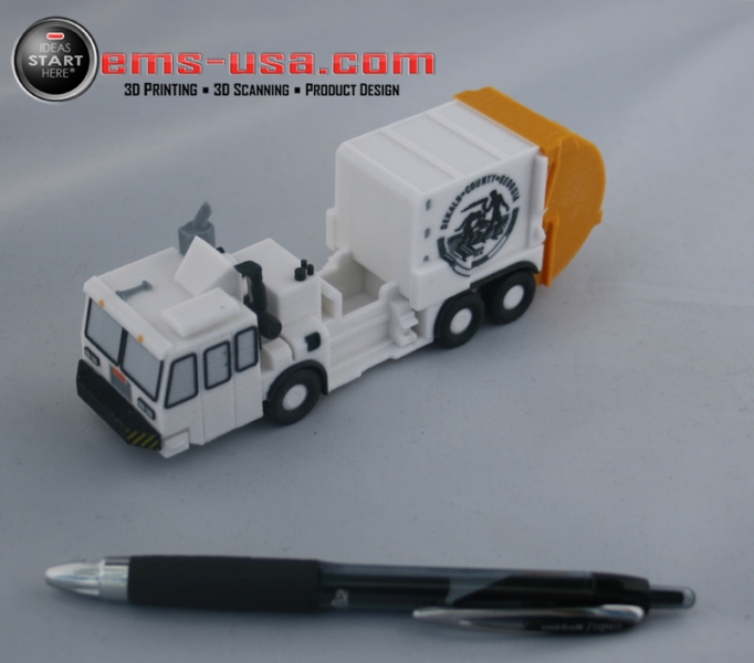 3D Printed model of a Garbage truck