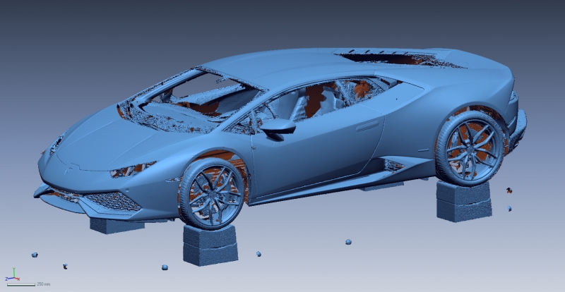 3D scan data of a Lamborghini Huracán