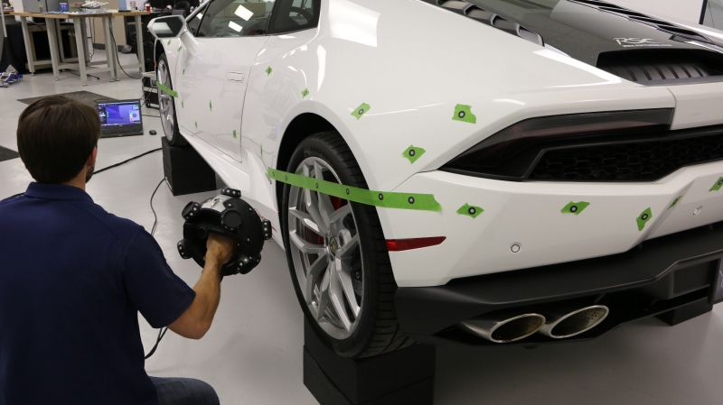 3D scanning of a Lamborghini Huracán