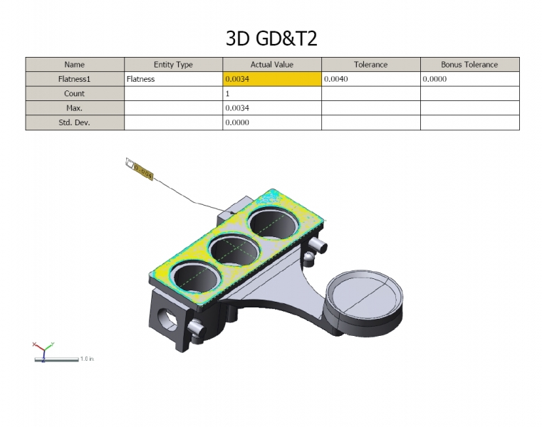 3D GD&T Flatness callout