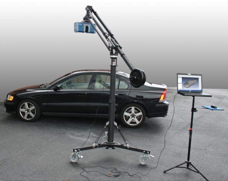 Surphaser 3D scanner on a jib arm for 3D scanning