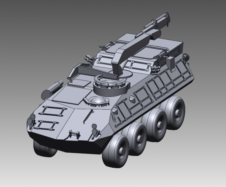 Land Assault Vehicle CAD model from 3D Scan data