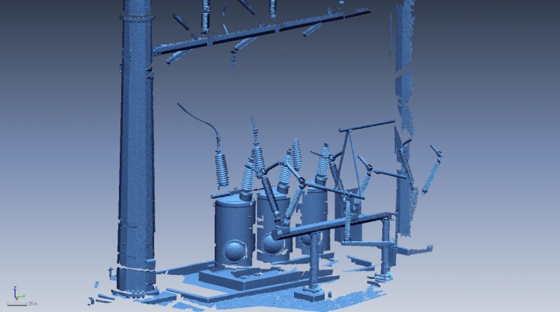 3D Scan of substation from 120 feet away