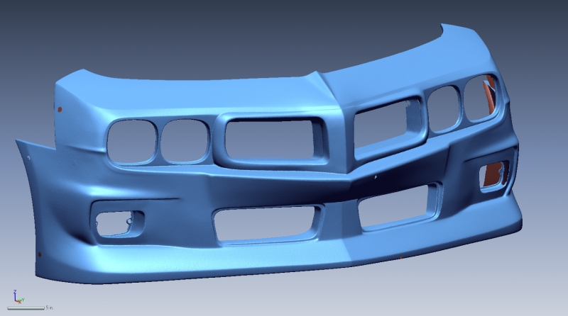 3D scan of car front fascia