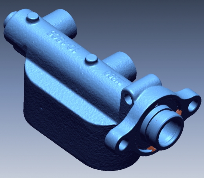 3D scan of a brake manifold