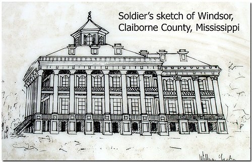 This 1863 sketch by Union officer Henry Otis Dwight may be the only image of Windsor House.